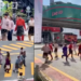 A Malaysian dance group performed Michael Jackson’s moonwalk while wearing traditional cultural attire
