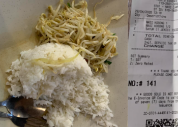 Local Malaysian Man Shocked Paying RM10.90 ( SGD3.51) For Rice and Taugeh At Eatery