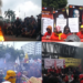 Indonesian workers burn tyres outside Parliament, demand wage reform in Jakarta May Day protest