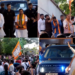 BJP supporters celebrate West Bengal landslide as PM joins cheering crowd at headquarters