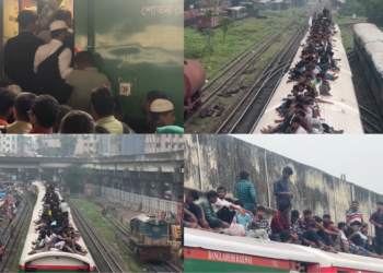 Bangladesh Eid Travel Rush Forces Passengers Onto Crowded Train Roofs Across Dhaka City