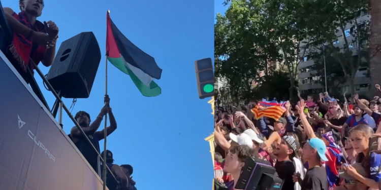Flag and glory – Lamine Yamal steals the show with Palestine Flag as Barcelona celebrate La Liga title after Real Madrid win