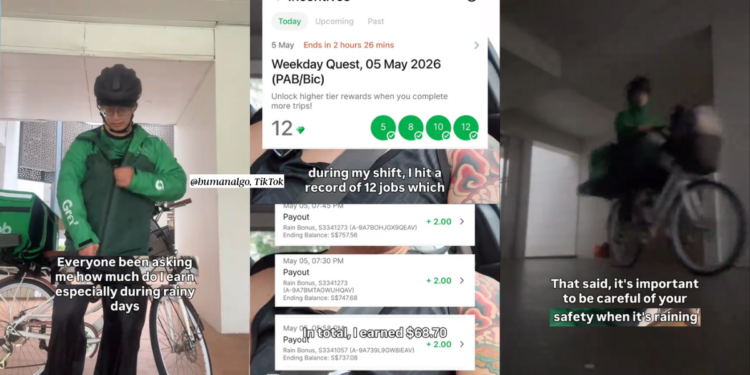 Singapore Creator Breaks Down What Delivery Riders Really Earn During Rainstorms