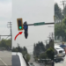 Motorcycle Ends Up Hanging Mid-Air on Traffic Signal Pole After Wild Crash