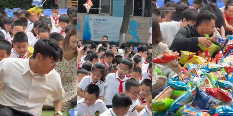 Chinese Teacher’s Rapid Snack-Grabbing Goes Viral During Children’s Day Challenge