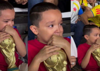 Peak World Cup Spirit: Crying Uzbek boy comforted by Colombia fans after Colombia Scored