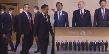 Leaders line up for Russia-ASEAN Summit group photo