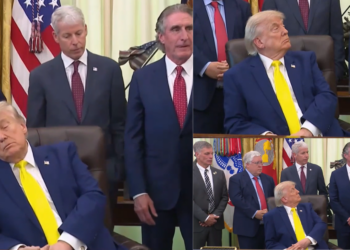 Trump appears to take Oval Office snooze AGAIN just days after Rubio claimed president ‘never rests’