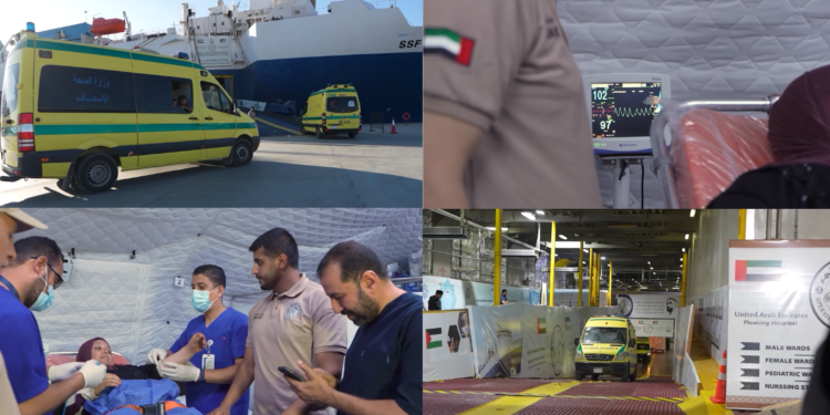 Floating hospital – Gaza patients taken to UAE ship via Rafah crossing
