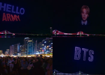 Countdown to BTS – Drones light up Busan skyline ahead of group’s anniversary concert weekend