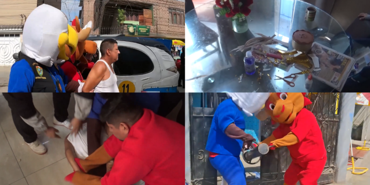 Peru police don mascot costumes to arrest alleged drug dealer in Lima