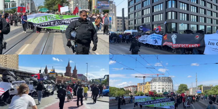 Hundreds march against police AI-assisted surveillance programme in Berlin