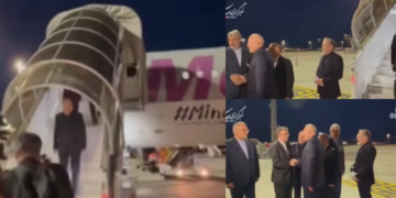 Iranian delegation arrives in Switzerland for US talks on plane honouring Minab victims