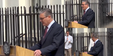 Protesters drown out Starmer with bloc’s ‘Ode to Joy’ as Brexit-critic PM quits, ‘rejoiner’ Burnham set to take over