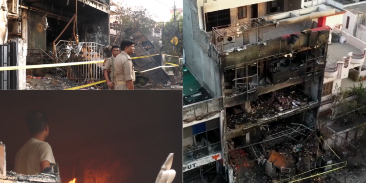 Fire at commercial building in Uttar Pradesh, India leaves at least 15 dead