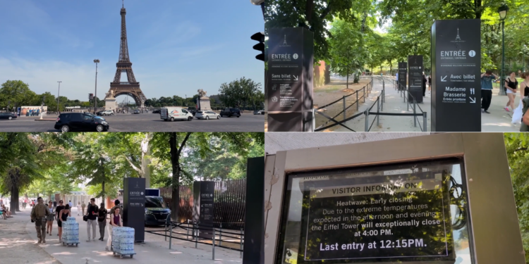 Eiffel Tower shuts gates early as 40°C heatwave grips Paris