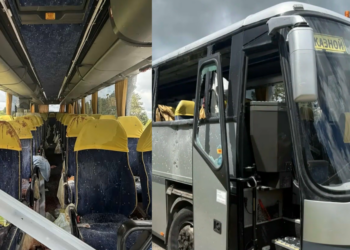 Drone hits bus carrying children’s football team from Belarus in Russia’s Bryansk