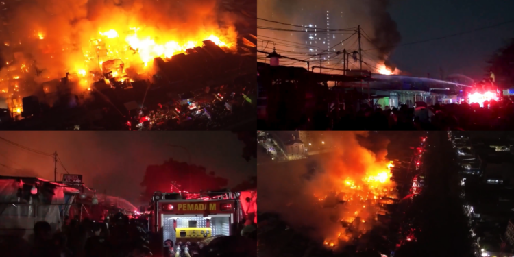 Blaze guts Jakarta neighbourhood as firefighters scramble to prevent spread