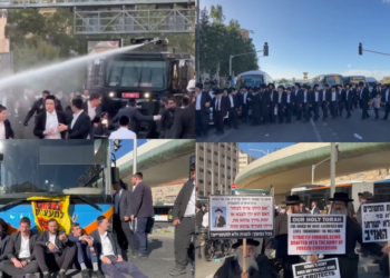 Police deploy water cannons in Jerusalem as Ultra-Orthodox protesters block highway over Military Draft row