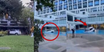 Man Drives Car Into Swimming Pool After Mother Refuses To Pay Condo Fees