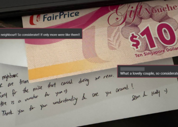 New Neighbours Leave S$10 Voucher and Apology Note for Renovation Noise, Win Praise Online
