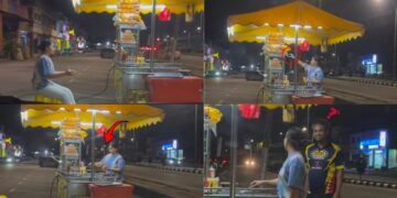 Customer Becomes Chef: Hungry Customer Starts Cooking Before Stall Owner Returns