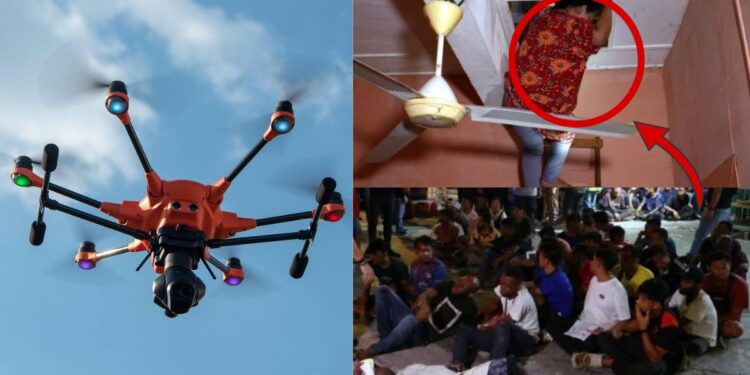Malaysia Deploys Thermal Drones to Track Undocumented Migrants During Raids