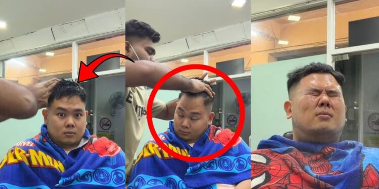 Barber Turns Regular Haircut Into Hilarious Comedy Show By Treating Customer Like Speed Bag