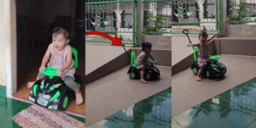 Toddler Shows Off Impressive Drift Skills On Her Toy Car At Home