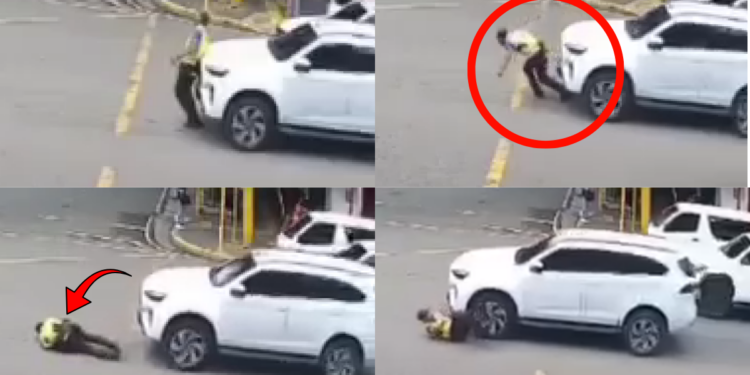 Traffic Officer Hospitalized After White SUV Hits Him and Tries to Escape In Philippines