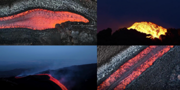 Mount Etna turns Sicily’s slopes into glowing river