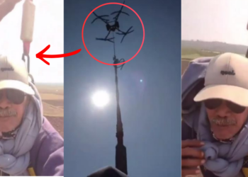 Farmer Uses Giant Drone Daily to Reach Banana Farm, Showcasing Creative Rural Transport