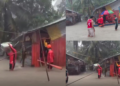 Philippine Coast Guard evacuates 15 families trapped by rising floodwaters on Mindanao
