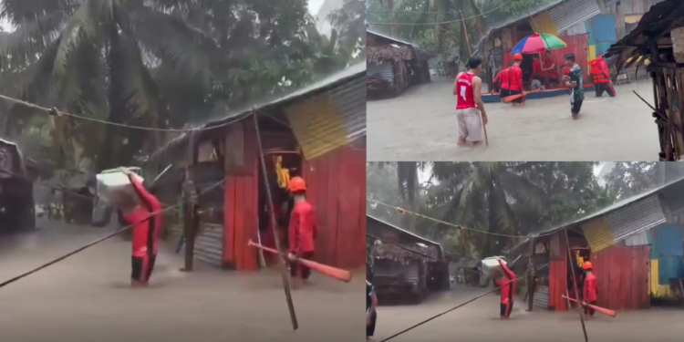 Philippine Coast Guard evacuates 15 families trapped by rising floodwaters on Mindanao