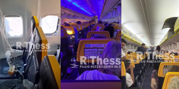 Mid-air shock – Passenger injured as Ryanair jet turns back to Thessaloniki after cabin window failure