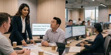 Company’s HR Announces That Employees Must Give Three Days Notice Before Taking MC
