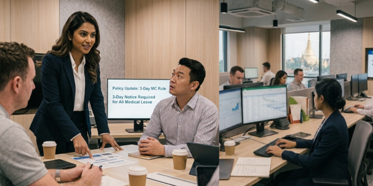 Company’s HR Announces That Employees Must Give Three Days Notice Before Taking MC