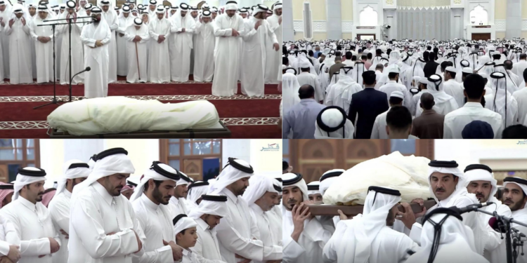 Thousands join Qatar’s ruling family for former leader’s funeral prayer