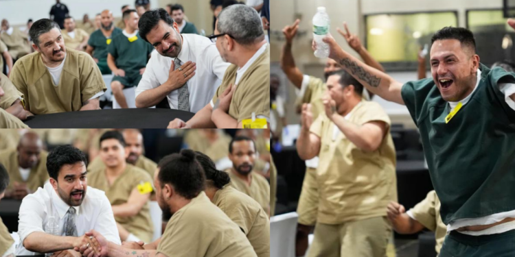 Mayor Mamdani Visits Rikers Island As Inmates Enjoy World Cup Match Screening Event