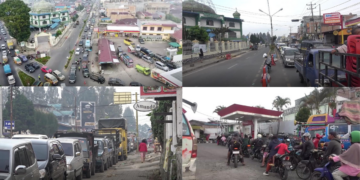 MASSIVE fuel queues snake through Medan, Indonesia as shortages hit hard