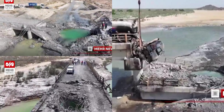 Bridges blown apart – Iranian media share footage of Hormozgan destruction allegedly caused by US strikes