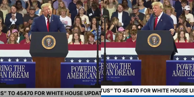 Spot the difference! – Audience member goes viral after appearing to impersonate Trump in Georgia