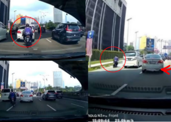 Motorcyclist Caught On Camera After Hitting Car And Leaving Crash Scene Quickly