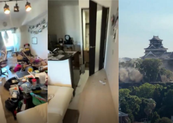 Japan Resident Scrambles Through Apartment As Quake Rocks Kumamoto’s Iconic Castle