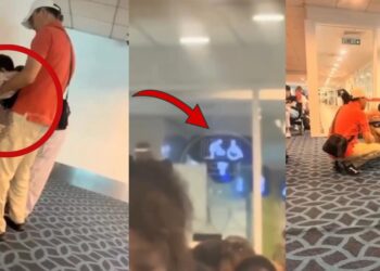 Father Slammed For Holding Child Over Rubbish Bin To Defecate At KLIA2