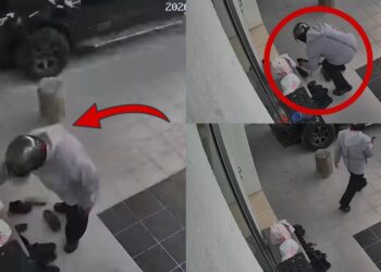 Delivery Rider Takes Time To Arrange Customer’s Shoes Before Leaving