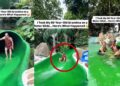 80-Year-Old Woman Walks Down Water Slide Instead Of Sliding As Family Cheers