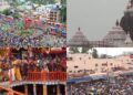 Rain can’t stop the faithful! – Puri’s streets packed as giant chariots roll through for Jagannath Ratha Yatra