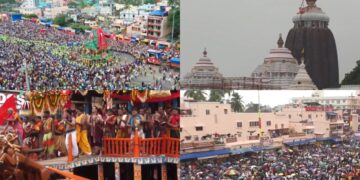Rain can’t stop the faithful! – Puri’s streets packed as giant chariots roll through for Jagannath Ratha Yatra