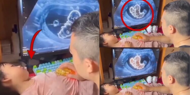 Father Finds Playful Way To Stop Daughter Eating Junk Food With Fake Ultrasound Scan